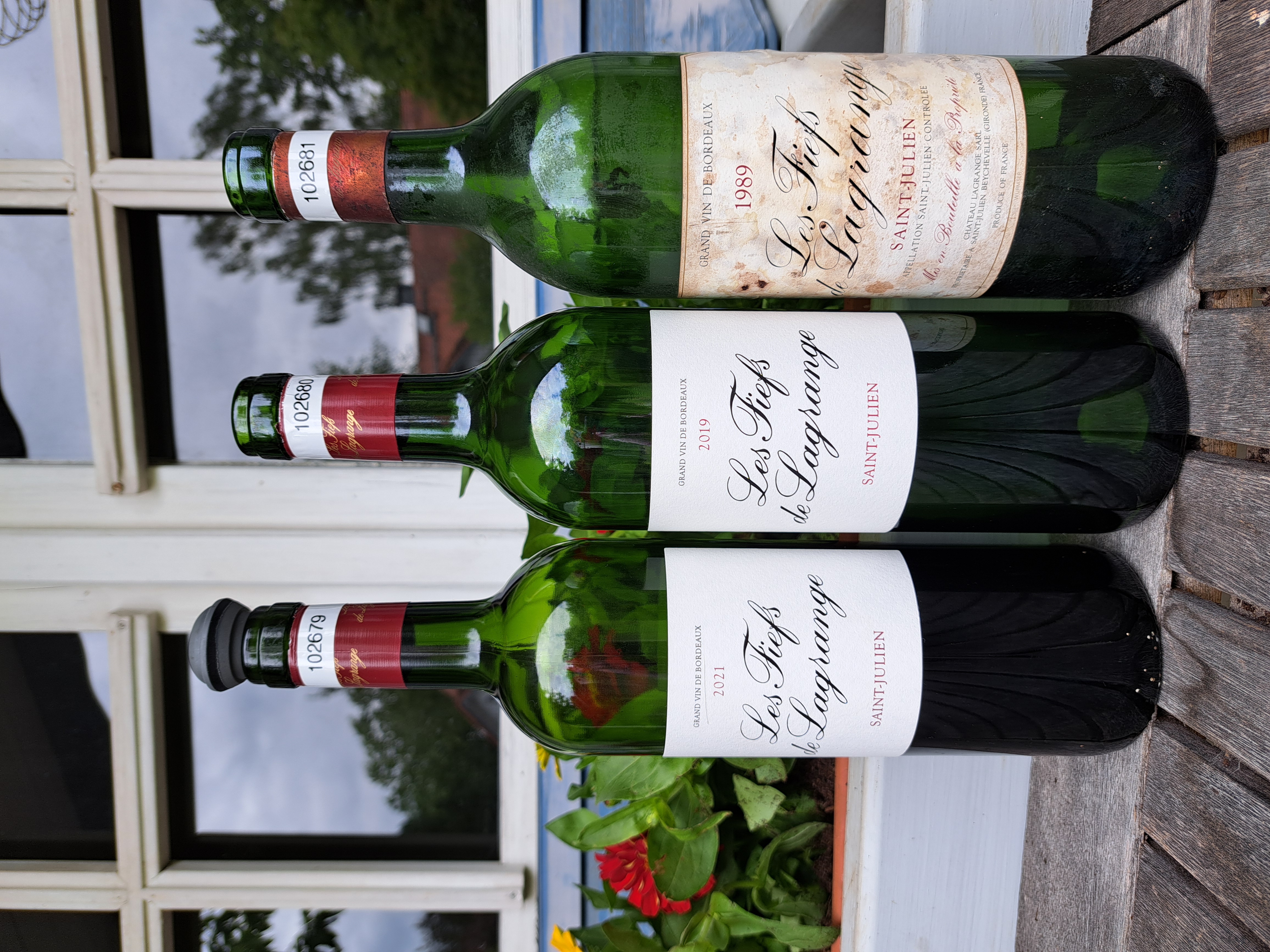 Three vintages of "Les Fiefs de Lagrange"