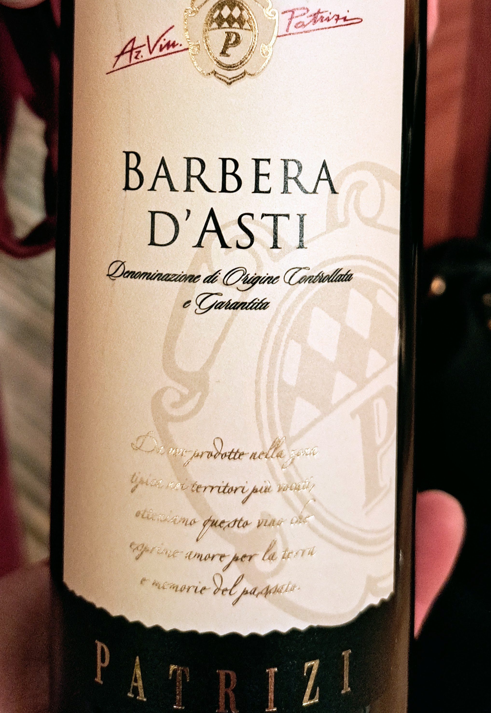 2019 Patrizi Barbera d'Asti